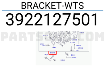 Hyundai / KIA 3922127501 BRACKET-WTS