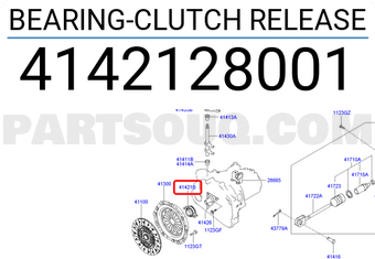 Hyundai / KIA 4142128001 BEARING-CLUTCH RELEASE