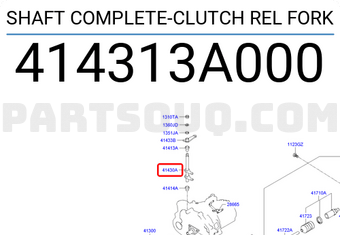Hyundai / KIA 414313A000 SHAFT COMPLETE-CLUTCH REL FORK