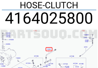 Hyundai / KIA 4164025800 HOSE-CLUTCH