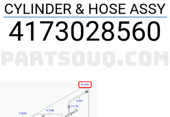 Hyundai / KIA 4173028560 CYLINDER & HOSE ASSY