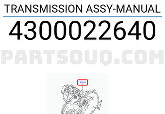 Hyundai / KIA 4300022640 TRANSMISSION ASSY-MANUAL