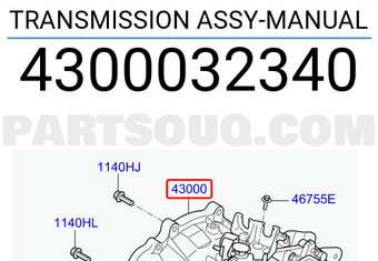 Hyundai / KIA 4300032340 TRANSMISSION ASSY-MANUAL