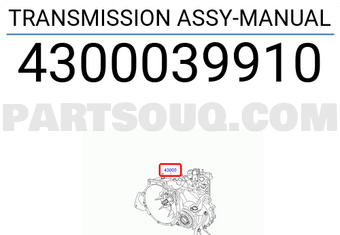 Hyundai / KIA 4300039910 TRANSMISSION ASSY-MANUAL