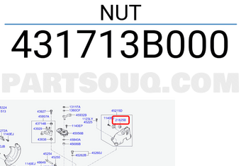 Hyundai / KIA 431713B000 NUT