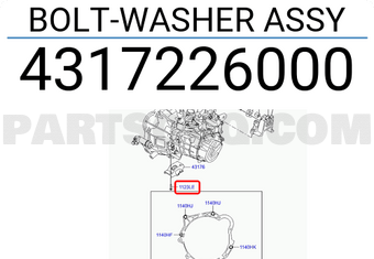 Hyundai / KIA 4317226000 BOLT-WASHER ASSY