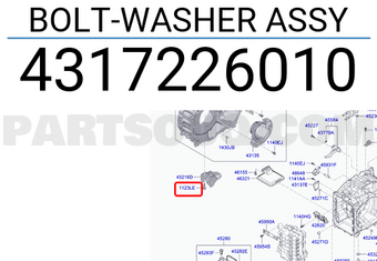 Hyundai / KIA 4317226010 BOLT-WASHER ASSY