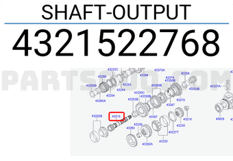 Hyundai / KIA 4321522768 SHAFT-OUTPUT