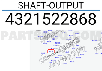 Hyundai / KIA 4321522868 SHAFT-OUTPUT