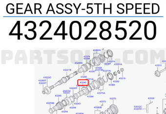 Hyundai / KIA 4324028520 GEAR ASSY-5TH SPEED