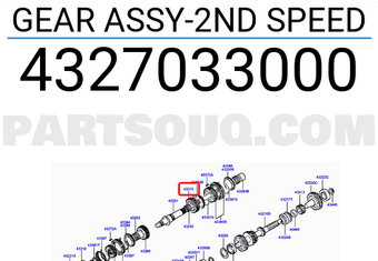 Hyundai / KIA 4327033000 GEAR ASSY-2ND SPEED