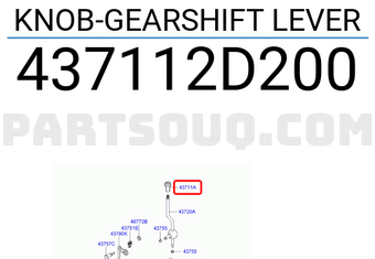 Hyundai / KIA 437112D200 KNOB-GEARSHIFT LEVER