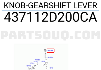 Hyundai / KIA 437112D200CA KNOB-GEARSHIFT LEVER