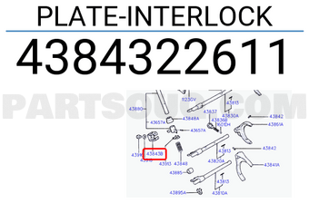 Hyundai / KIA 4384322611 PLATE-INTERLOCK