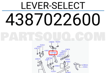 Hyundai / KIA 4387022600 LEVER-SELECT