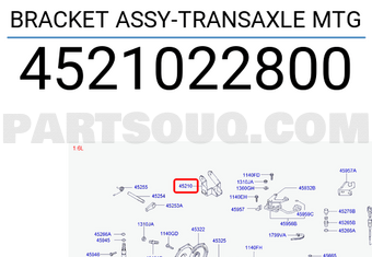 Hyundai / KIA 4521022800 BRACKET ASSY-TRANSAXLE MTG