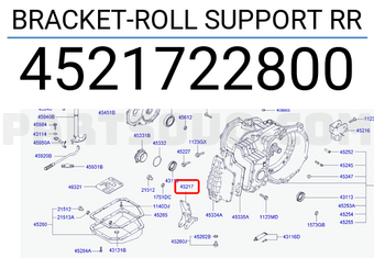 Hyundai / KIA 4521722800 BRACKET-ROLL SUPPORT RR