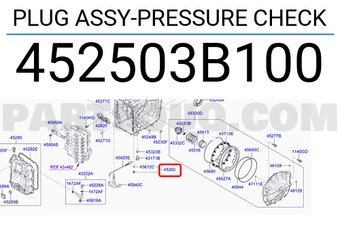 Hyundai / KIA 452503B100 PLUG ASSY-PRESSURE CHECK