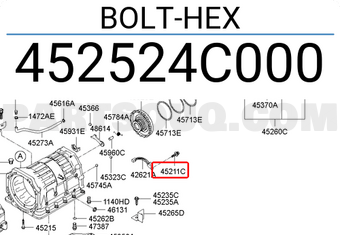 Hyundai / KIA 452524C000 BOLT-HEX