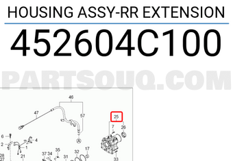 Hyundai / KIA 452604C100 HOUSING ASSY-RR EXTENSION
