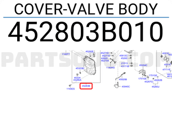 Hyundai / KIA 452803B010 COVER-VALVE BODY