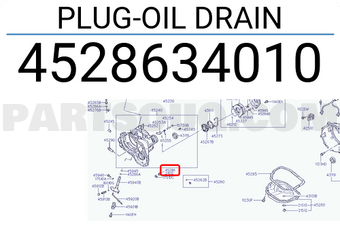 Hyundai / KIA 4528634010 PLUG-OIL DRAIN