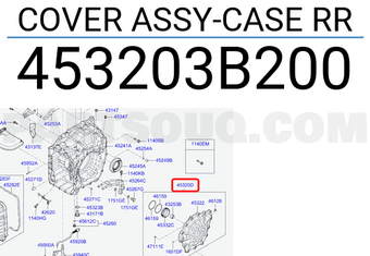 Hyundai / KIA 453203B200 COVER ASSY-CASE RR