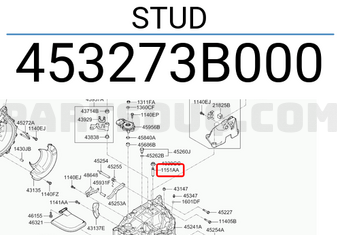 Hyundai / KIA 453273B000 STUD