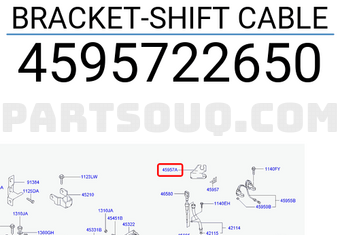 Hyundai / KIA 4595722650 BRACKET-SHIFT CABLE