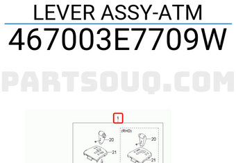 Hyundai / KIA 467003E7709W LEVER ASSY-ATM