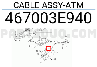 Hyundai / KIA 467003E940 CABLE ASSY-ATM