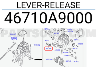 Hyundai / KIA 46710A9000 LEVER-RELEASE