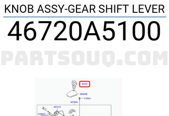 Hyundai / KIA 46720A5100 KNOB ASSY-GEAR SHIFT LEVER
