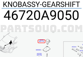 Hyundai / KIA 46720A9050 KNOBASSY-GEARSHIFT