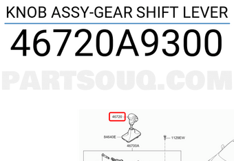 Hyundai / KIA 46720A9300 KNOB ASSY-GEAR SHIFT LEVER
