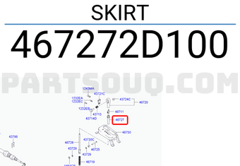Hyundai / KIA 467272D100 SKIRT