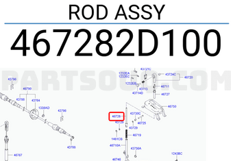 Hyundai / KIA 467282D100 ROD ASSY