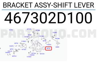 Hyundai / KIA 467302D100 BRACKET ASSY-SHIFT LEVER
