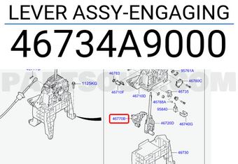 Hyundai / KIA 46734A9000 LEVER ASSY-ENGAGING