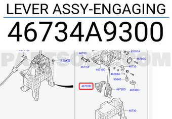 Hyundai / KIA 46734A9300 LEVER ASSY-ENGAGING