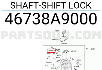 Hyundai / KIA 46738A9000 SHAFT-SHIFT LOCK