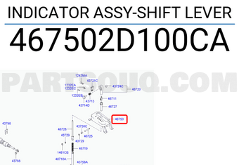 Hyundai / KIA 467502D100CA INDICATOR ASSY-SHIFT LEVER
