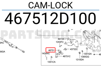 Hyundai / KIA 467512D100 CAM-LOCK