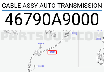 Hyundai / KIA 46790A9000 CABLE ASSY-AUTO TRANSMISSION