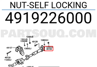 Hyundai / KIA 4919226000 NUT-SELF LOCKING