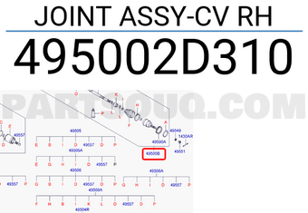 Hyundai / KIA 495002D310 JOINT ASSY-CV RH