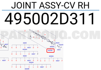 Hyundai / KIA 495002D311 JOINT ASSY-CV RH