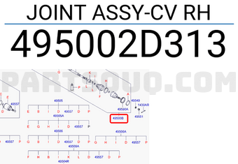 Hyundai / KIA 495002D313 JOINT ASSY-CV RH