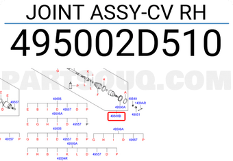 Hyundai / KIA 495002D510 JOINT ASSY-CV RH