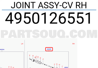 Hyundai / KIA 4950126551 JOINT ASSY-CV RH